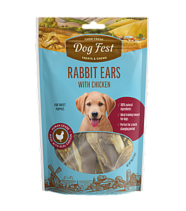 דוג פסט אוזני ארנב עם עוף לגורים 90 גרם דוג פסט אוזני ארנב עם עוף לגורים 90 גרם